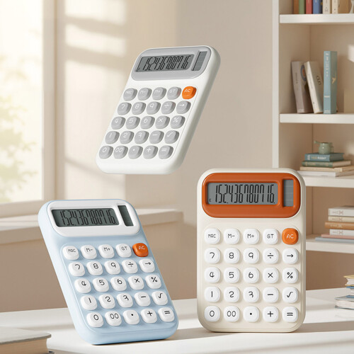 Double Power Solar Calculator met batterij, hoge-amandel 2