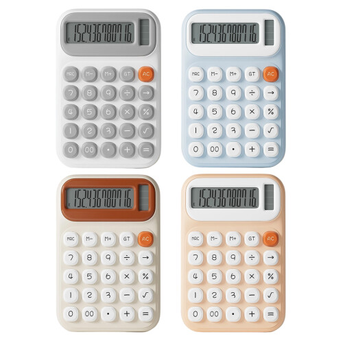 Double Power Solar Calculator met batterij, hoge-amandel 1