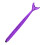 Comfortable Grip Fish Shaped Styluses Pen for Long-Purple 1