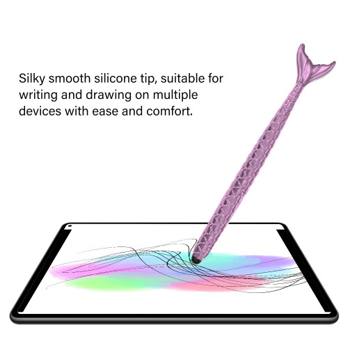 Comfortable Grip Fish Shaped Styluses Pen for Long-Purple 2