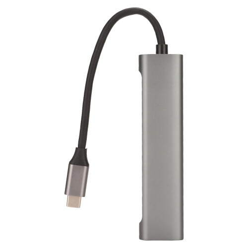 Διανομέας USB με υποδοχή ήχου, σχεδιασμός από κράμα αλουμινίου για μεταφορά 2
