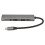 Διανομέας USB με υποδοχή ήχου, σχεδιασμός από κράμα αλουμινίου για μεταφορά 4