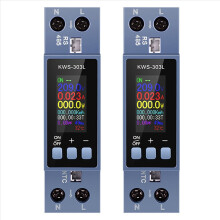 2x LED digitale energiemeter DIN-rail montage voltmeter ampèremeter wattmeter AC 100-290V met RS485 kWh vermogensmeter