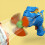 2X Fan Dinosaur Bubble Machine in Bubble Handheld Electric Dinosaur Bubble Machine Bubble Blue 5