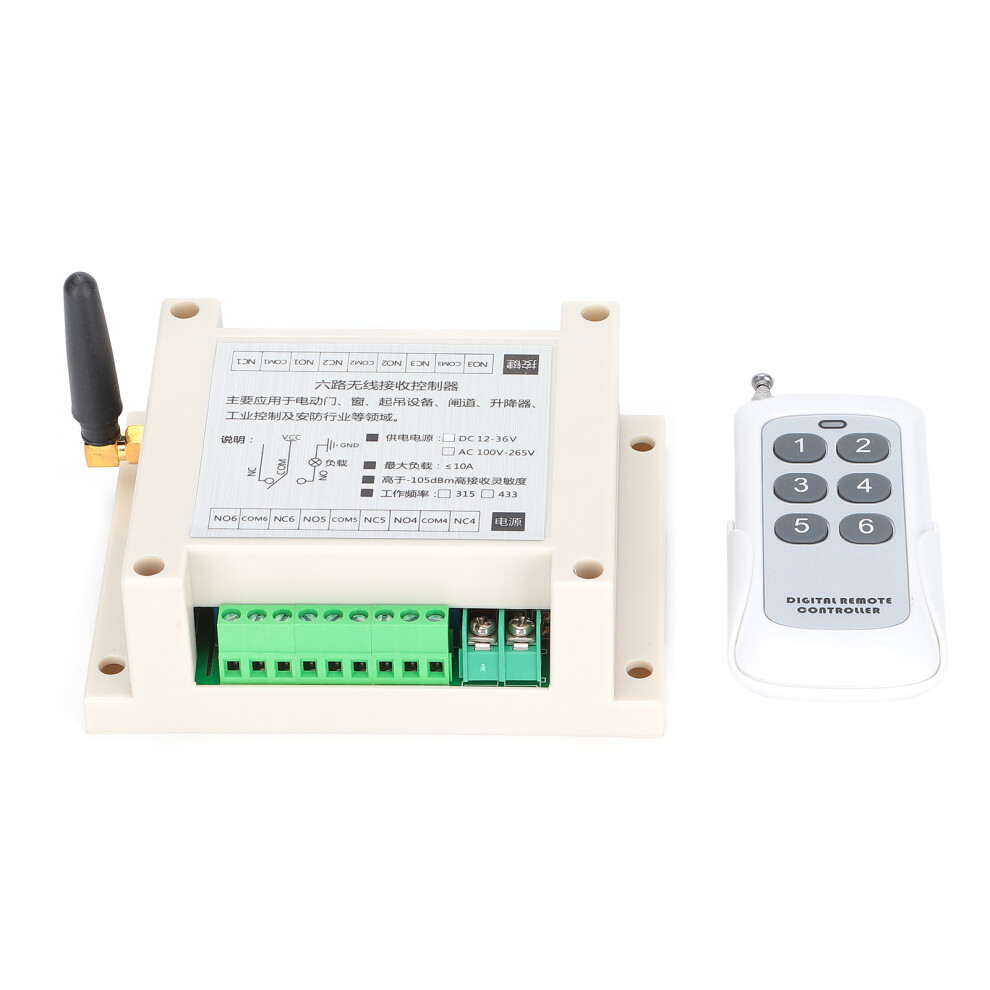 Wireless Remote Control Switch Module 6 Channel Superheterodyne Circuit 433Mhz Anti Interference With Fixed And Learning Code Support Stable 9420858147343