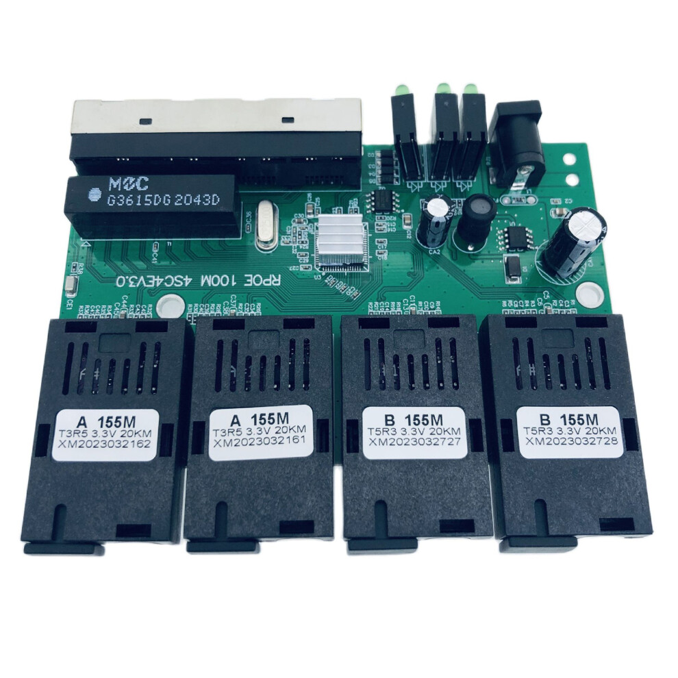100M Reverse Poe Fast Ethernet Fiber Switcher Media Converter 7704000519465