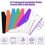 36 Pcs A4 Binder Pocket Expandable Envelopes Clear Plastic Envelopes for Ring Binder Folder, Snap Button 2