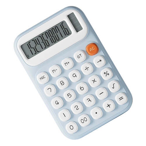 Calculatrice portative adaptée aux étudiants, double-Bleu