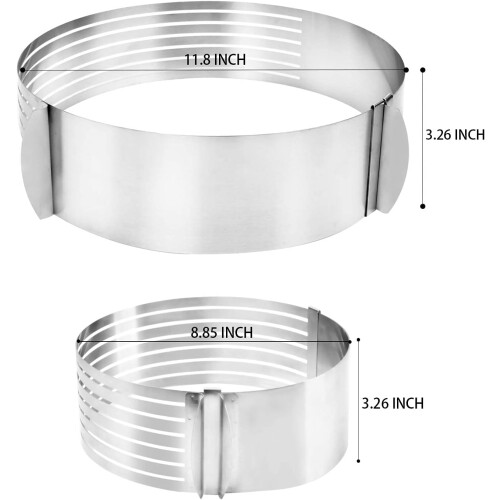 Adjustable Stainless Steel Cake Leveler Ring for Precise MultiLayer Cutting 9.812.2 Inch 2
