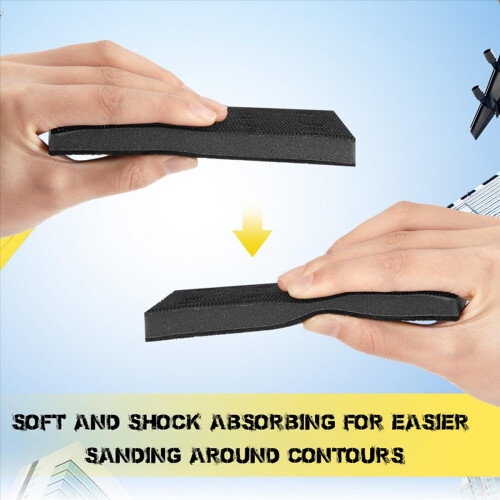 8 Pcs Soft Black Foam Sanding Pads Interface Sander Backing Pad for RS400 LS130 Sander 1