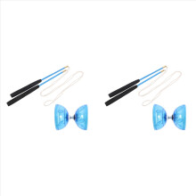 2x Diabolo de Cabeça Dupla com Três Rolamentos, Brinquedo de Fitness para Brincar ao Ar Livre, Diabolo Ioiô, Diabolo para Idosos e Crianças