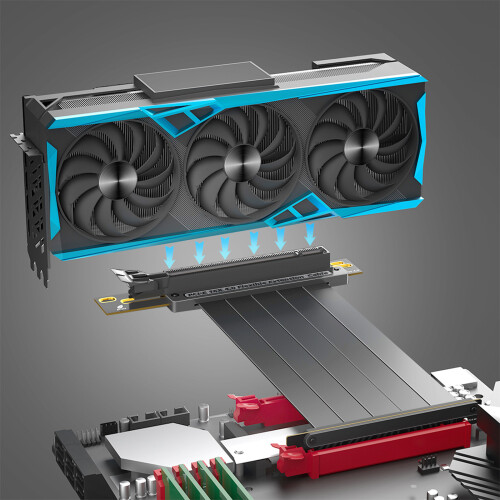 PCIe4.0 Extension Cable 90/180Degree Design for ITX-90 degrees 1