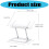 Kitchen Essential Foldable Acrylic Recipe Stand-Not rotatable 4