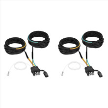 2 stuks 22FT 4-pins 5-draads aanhangwagenkabelboom, aanhangwagenverlichtingsset 5-draads 4-pins kabelboom aanhangwagenconnectordraadplug