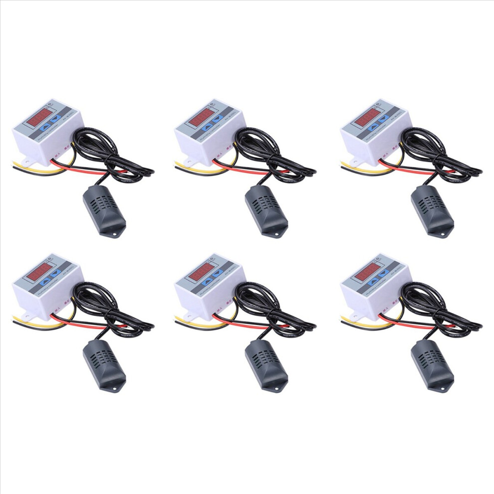 6X Xh-W3005 Ac 110-220V 10A Digital Humidity Controller 0-99%Rh Humidity Regulator With Humidity Sensor 4852840263024