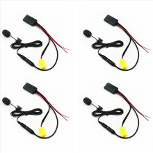 4X Cavo Aux Bluetooth 5.0 per auto, microfono, adattatore per chiamate gratuite tramite telefono cellulare, vivavoce per Grande Punto 159