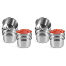 Ramekin saus dip kom mini saus bekertjes pudding saus bekertjes voor thuis feest restaurant (zilver 24 stuks 70 ml)