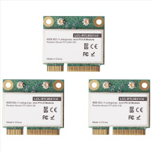 3X RTL8821CE 802.11AC para Bluetooth 4.2 433Mbps 2.4Ghz/5Ghz Tarjeta WiFi Mini PCIe de Doble Banda RTL8821 Compatible con Laptop/PC