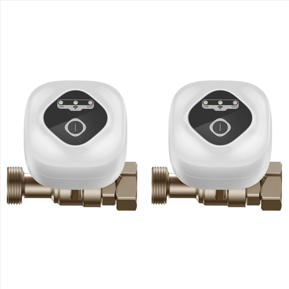 2X Wifi Intelligent Ball Valve Automatic Water Shut-Off Valve Support App Control/Water Leakage Alarm Eu(B) 4852840264670