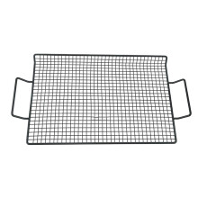 Barbecue Grilling Rack Cooking Grid With Handle Sturdy Supports Weight