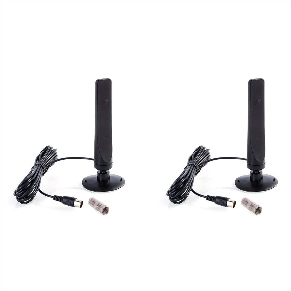 2X 1080P Indoor Digital Tv Antenna 1Pcs Booster Active Signal Receiver Amplifier Tv Antenna Hdtv Mini Dvb-T2 Antenna 4852840268142