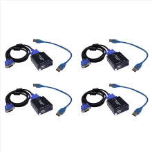 Convertidor adaptador VGA a USB 4X con tarjeta de captura de audio y video 1080P de alta definición sin unidad
