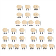 30 Sets Doll Joint Connectors Cotter Pin Joints and Wooden Fibreboard Disks Movable Engage Bolt Dolls Accessories, 40mm