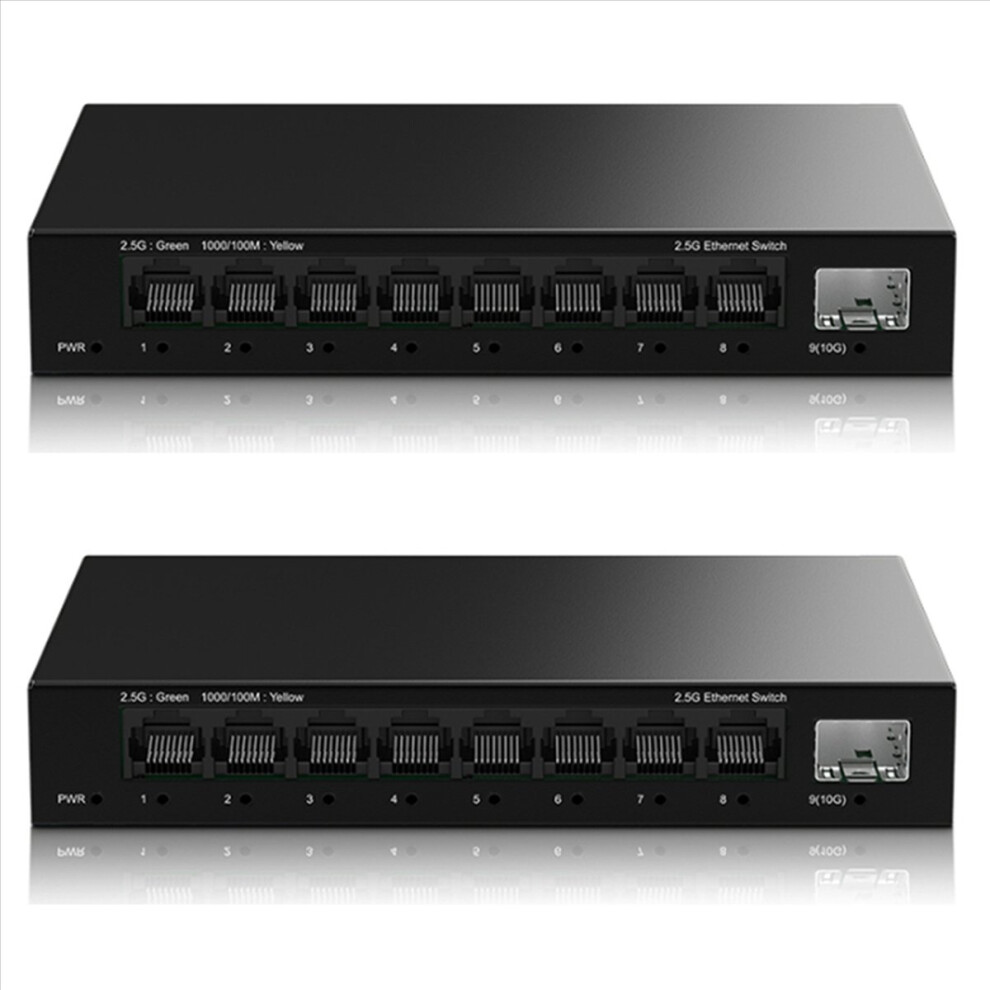 2X 2.5Gb 8 Port Network Switch 2.5Gbps Unmanaged Ethernet Switch With 10Gb Sfp+ Slot Home Lab Small Setup Switch Eu Plug 4852840267022