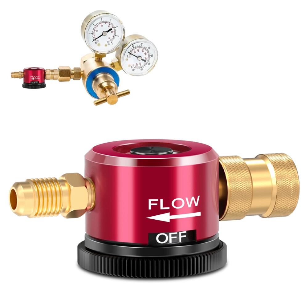 Nitrogen Purge Tool With Adjustable Hvac Regulator, Precise Flow Control, Allmetal, Red 9426802895759