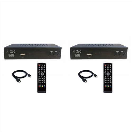 2X DVB T2 HEVC 265 Digital TV Tuner DVB-T2 265 1080P HD Decoder USB Terrestrial TV Receiver Set Top Box EU Plug