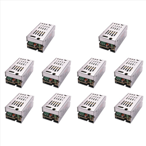10X spanningstransformator voeding AC 110/220V naar DC 12V 1A zilver