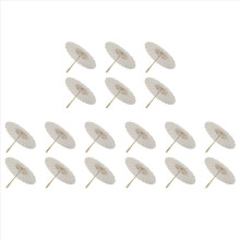 Lot de 18 parasols en papier de 60 cm, blancs, pour la plage, à monter soi-même, accessoires photo pour baby shower, mariage, etc.