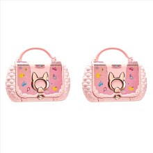 2 kits de maquillage pour enfants, petit sac lavable, ensemble de cosmétiques avec miroir, jouet non-stop et sans danger.
