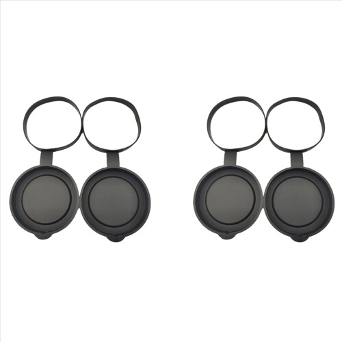 4 Pieces Binoculars Protective Rubber Objective Lens Cap Binocular Best Protect 61-63MM
