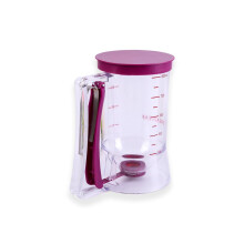 Pancake and Cupcake Batter Dispenser with Measuring Label, Wide Mouth, Mess Baking Tool
