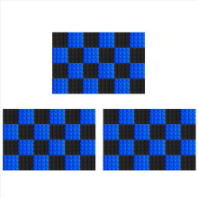 72 stuks 25x25x5cm studio akoestisch geluiddicht schuim piramide geluidsisolatie geluidsabsorptie behandelingspanelen zwart + blauw