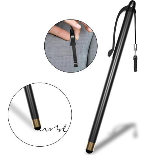 Ergonomischer Stift aus Aluminium mit bequemem Griff und-Schwarz 2
