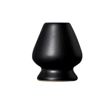 Matcha Tea Set with Ceramic Whisk Holder, Preserves Shape, Handmade Japanese Design, Black