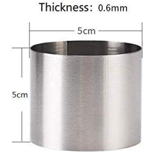 2 PCS 5cm Stainless Steel Cake Mold Mousse Ring RustResistant Smooth Edge Baking Cutter 1