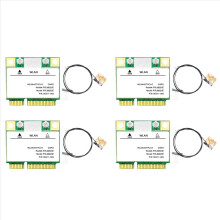 Tarjeta WiFi RTL8822CE (4 unidades) + antena 1200 Mbps 2,4 G+5 GHz 802.11AC Mini PCIe BT5.0 compatible con portátiles y PC 10/11