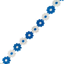 15 Yards dekoratives Spitzenband, 25 mm breit, mit-Seeblau