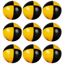 Bola de arremesso manual em PU (9 unidades), elástica, de borracha macia, de alta qualidade, para malabarismo e acrobacias.