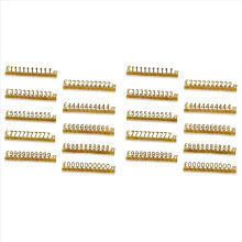 Kit com 20 etiquetas de preço digitais 3D em metal, ajustáveis, para vitrines de lojas de joias, relógios e escritórios.