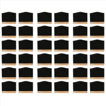 Conjunto de 36 Mini Quadros Negros para Anotações na Cozinha com Suporte, 10x7,2cm.