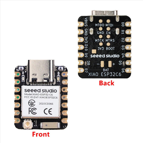 2X XIAO ESP32C6 Tiny Super Mini Board WiFi Bluetooth5.0 Development Board voor niet gesoldeerd 2