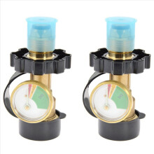 Adattatore per propano 2X con manometro luminoso, convertitore per bombola di gas SL-YK01-1