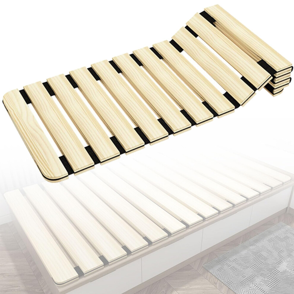 Foldable Wooden Bed Slats for Twin Queen King Beds, Solid Pine Base 200kg Capacity 90x200cm-image-OPC-PNRWXF2-NEW