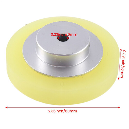 2X Diameter 60mmx6mm Industrial Aluminum Measuring Encoder Meter Wheel for Industrial Encoder Accessories Encoder Wheel 1