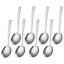 Stainless Steel Serving Spoons Set 8.8 Inch Mirror Polished Utensils for Buffet Catering Kitchen 8 Pcs