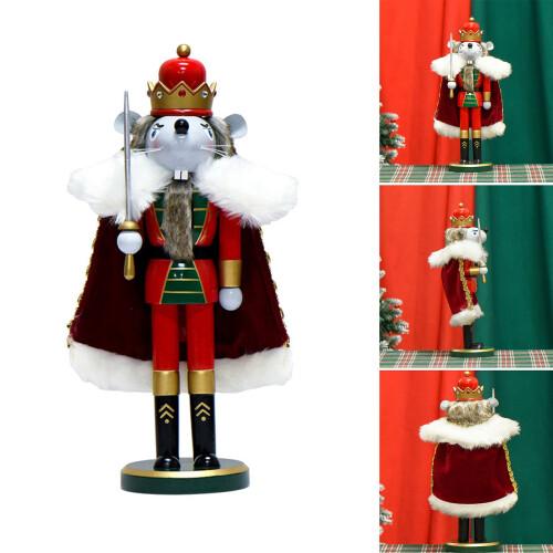 36 cm Holzfigur „König Nussknacker“ in Form eines 1